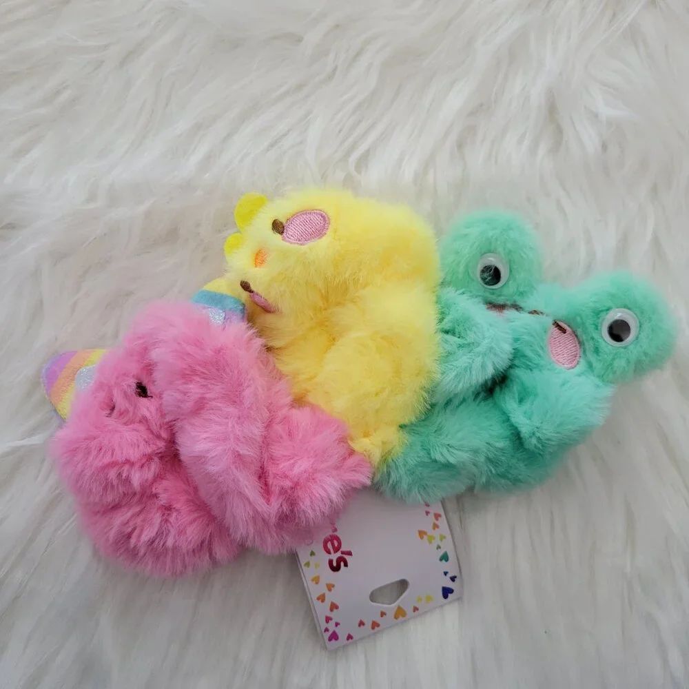 Claire's Fuzzy Animal Scrunchies Set